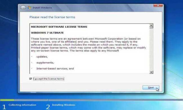 cara install Windows 7 dengan flashdisk